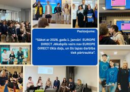 EUROPE DIRECT Jēkabpils centrs darbības laiks: 01.05.2021. - 31.12.2025.