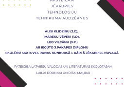 Skolēnu skatuves runas konkursa 1. kārtā Jēkabpils novadā